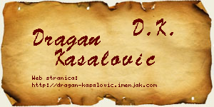 Dragan Kasalović vizit kartica